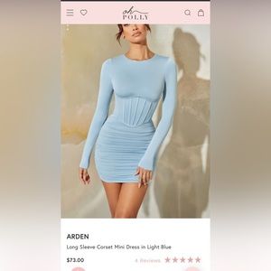 NWOT Baby Blue fitted dress . US size 6 and UK size 10